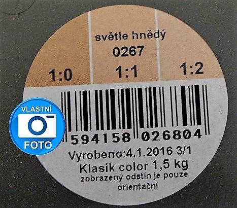 HET Klasik COLOR 0267 světle hnědá 1,5kg