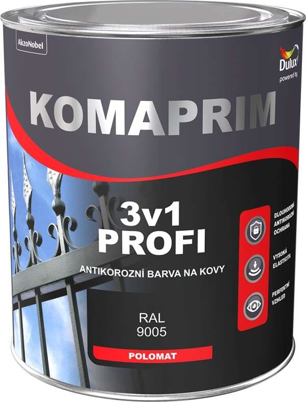 Dulux KOMAPRIM PROFI 3v1/2,5L RAL 9005 Černý