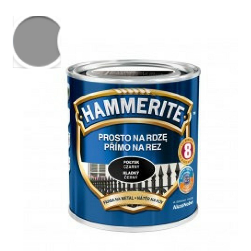 Hammerite přímo na rez 0,7l hladký - světle šedý