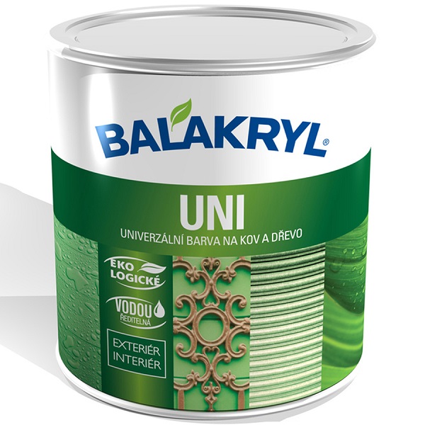 Balakryl UNI Satin RAL 9016 dopravní bílá 2,5 kg