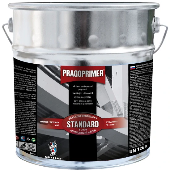 Pragoprimer Standard S2000 základní barva na kov, 0840 červenohnědá, 9 l