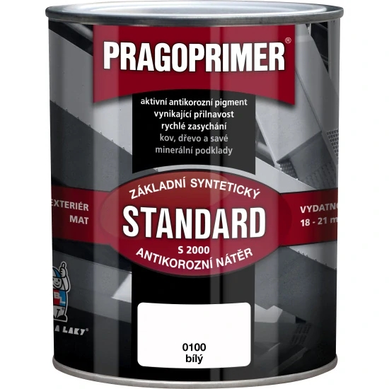 Pragoprimer standard S2000/0100 základní barva na kov bílý 0,6l