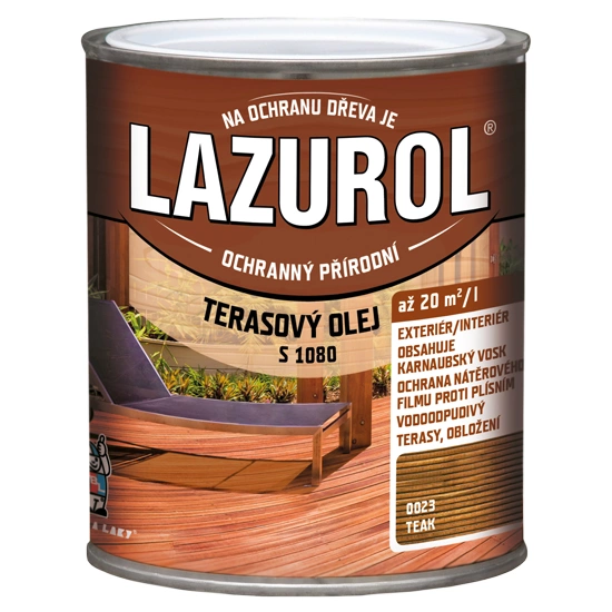 Lazurol s1080 terasový olej teak, 750 ml