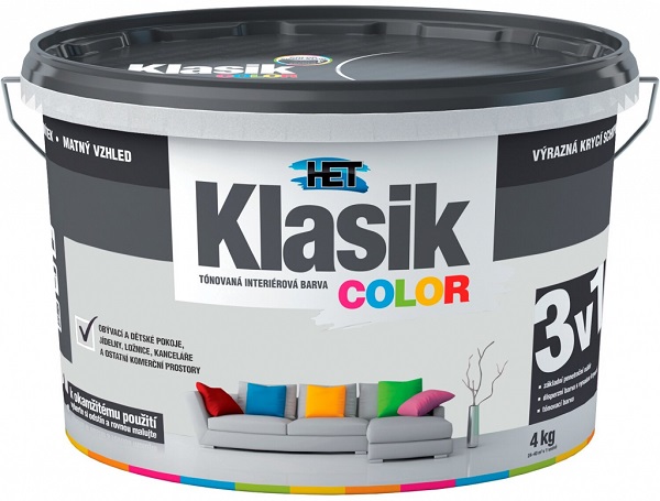 HET Klasik color 0117 šedý platinový 4kg