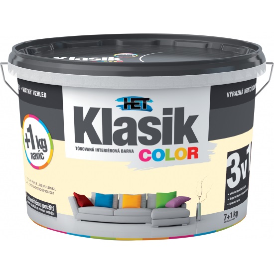 HET Klasik COLOR 0667 žlutý vanilkový 4kg
