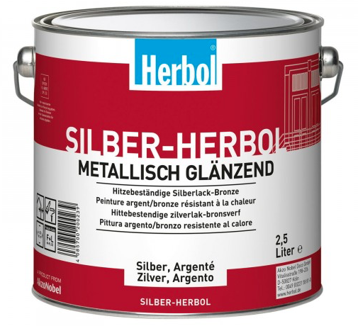 Herbol Silber 2,5l stříbrná barva na kov